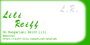 lili reiff business card